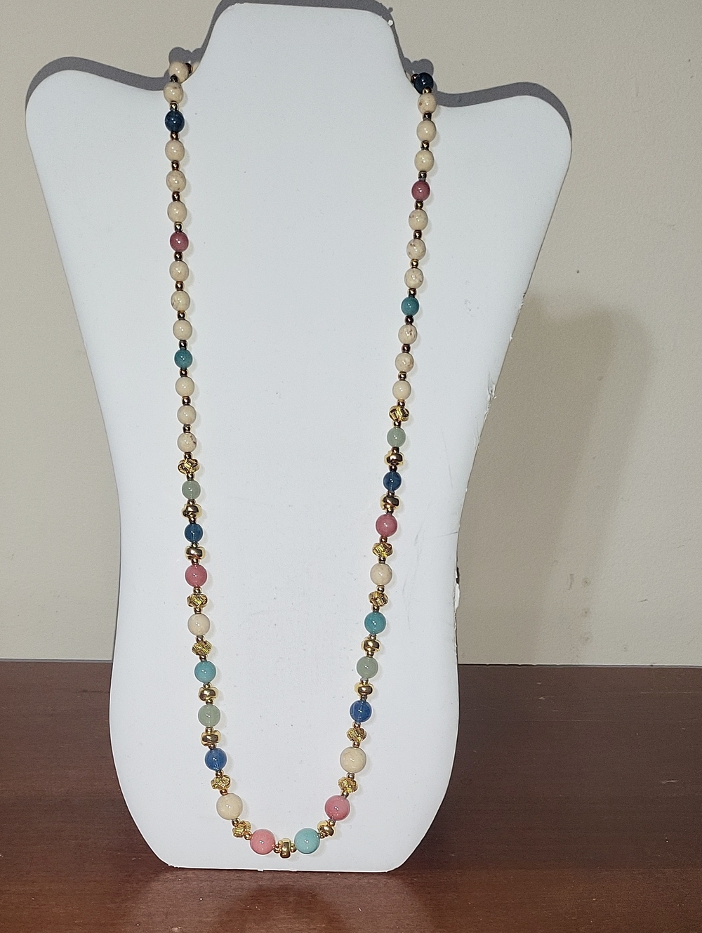 Multicolor Bead Long Necklace by